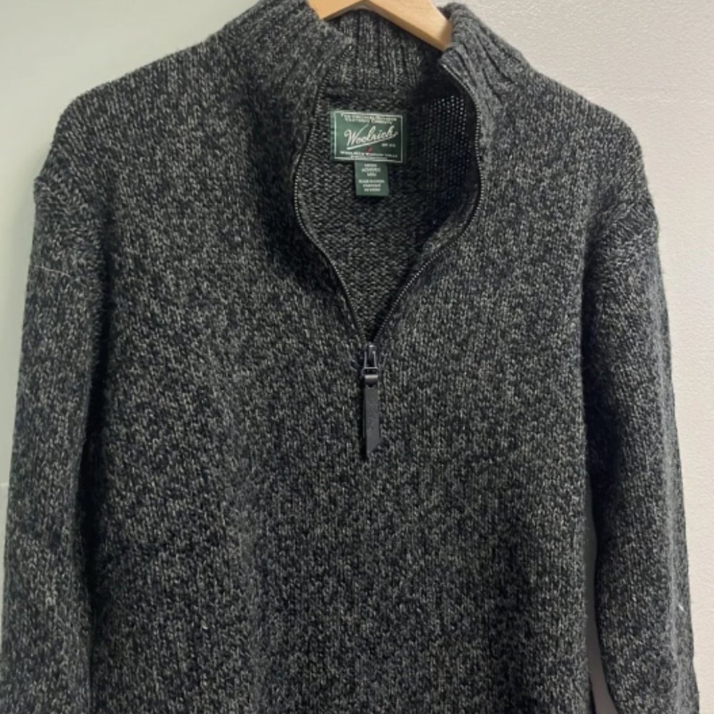 Woolrich Grey Quarter Zip Pullover